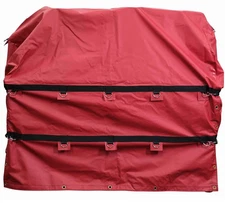 Fitted Coil Tarps RED for Steel Coils 6x6x6