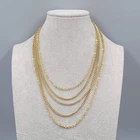 Vintage Layered Chain Necklace 5 Chain Gold tone Estate Costume Jewelry 15"+