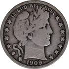 1909 50c Barber Half Dollar ~ VG