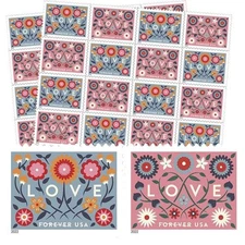 USPS Love 2022 Forever Stamps - Sheet of 20 Postage Stamps