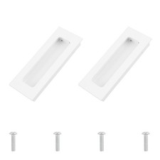 2 Pack Recessed Finger Flush Pulls Warm White Rectangular Sliding Door Handle