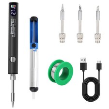Cordless Soldering Iron Kit 650mAh Rechargeable USB-C LED Soldering Pen