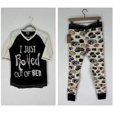 Lazy One I Just Rolled Out of Bed Womens Sushi Pajama Lounge Set Size XS New 