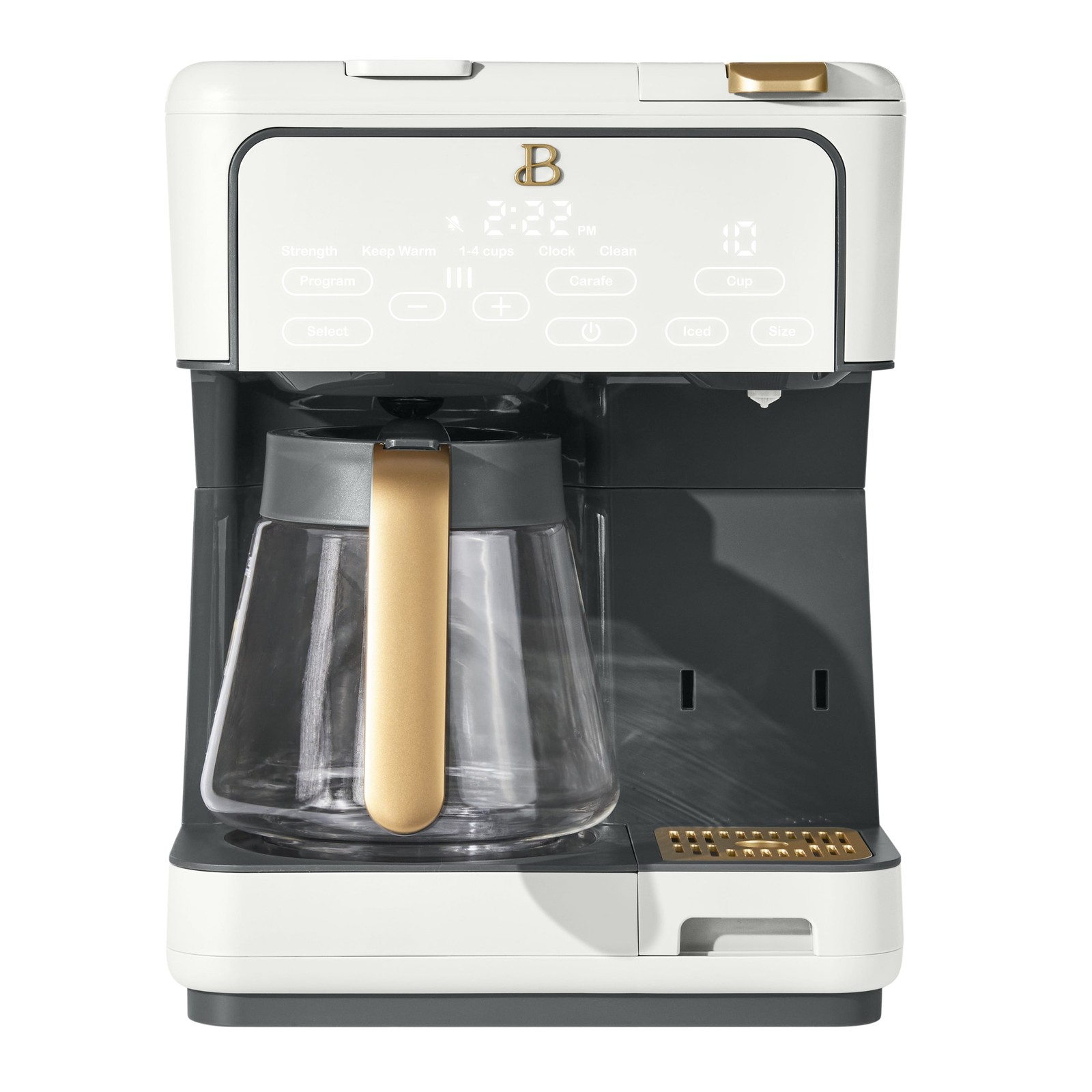 Multi-Brew 12-Cup Programmable Drip & Single-Serve Coffee Maker, White Icing by 