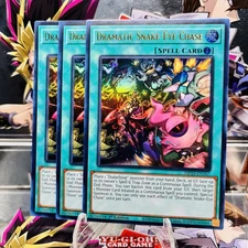 3x Yugioh Playset Dramatic Snake-Eye Chase MP25-EN167 Ultra Rare 1st Near Mint