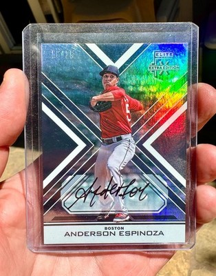 ANDSERSON ESPINOZA 2016 donruss elite extra edition ROOKIE AUTO 15/25 red sox !