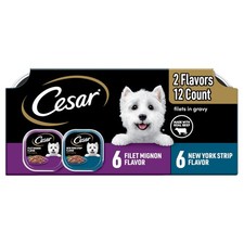 Filets in Gravy Adult Wet Dog Food Variety Pack, Filet Mignon and New York St...