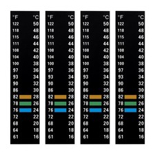 4pcs Aquarium Thermometer Strip, 3.54x0.79inch, as shown in the picture