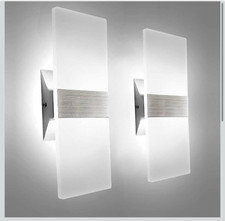 KICAAO Modern Wall Sconces Set of Two, Led Wall Light 10w, 2700k Cool White NEW