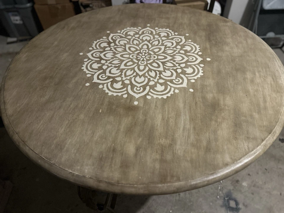 Handcrafted Mexican Solid Wood & Cast Iron Dining Table – 48” Round - Image 2 of 4
