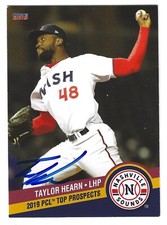 TAYLOR HEARN NASHVILLE SOUNDS SIGNED CARD TEXAS RANGERS ATLANTA BRAVES ROYALS