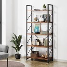 5 Tier Bookshelf, Home Office Bookcase Shelves Storage Organizers