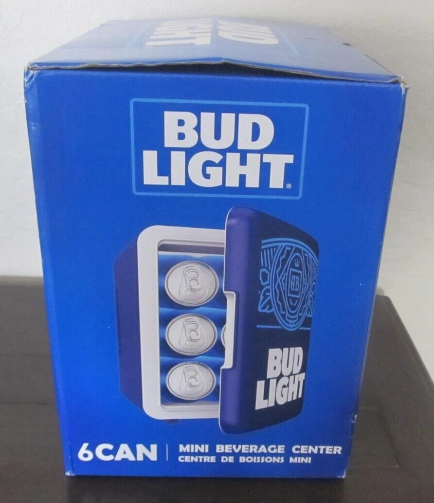Bud Light 6 Can Mini Beverage Center Mini Fridge Portable Cooler NEW! 2022