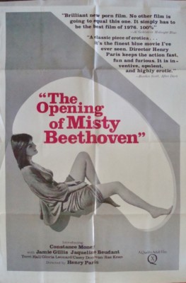 OPENING OF MISTY BEETHOVEN 1 sheet movie poster 27x41 SEXPLOITATION METZGER 1976