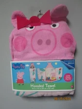 Peppa Pig Hooded Towel Size 24 in x 50 in; 100% Cotton