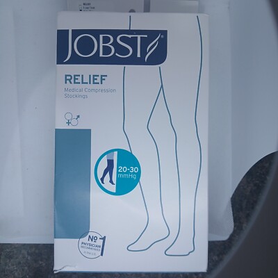 JOBST Relief Thigh High Compression Stockings, Silicone Dot Band 20-30mmHg SZ XL