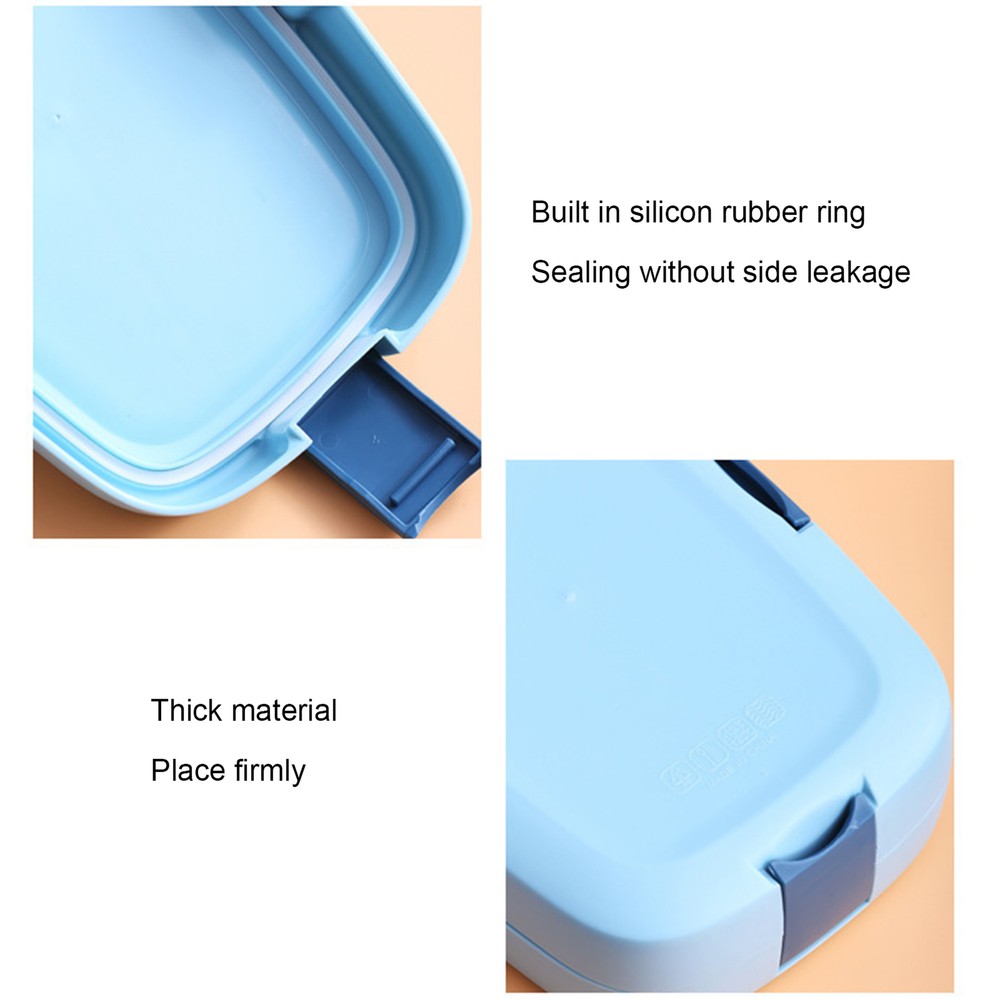 Large Reusable Bento Lunch Box with Lidded Compartments and Separators