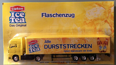 Miniatur Werbetruck LKW MAN Lipton Ice Tea Flaschenzug Alle Durststrecken