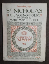 1896 ST. NICHOLAS Magazine~CHRISTMAS Stories & ARTWORK~Goblin~BETHLEHEM~Belgium