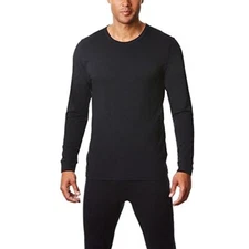 32 DEGREES Men's Heat Performance Mesh Baselayer Tee- Black -L