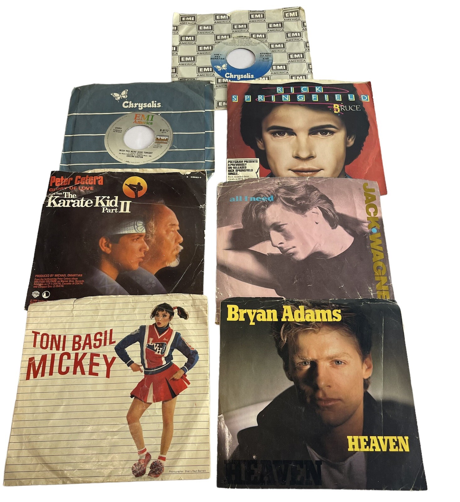 1980s Vinyl 7” Singles Lot Featuring Pat Benatar Sheena Easton More-image