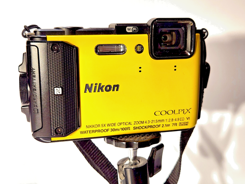 Nikon Coolpix AW130 16MP Waterproof Digital Camera Yellow.Excellent condition.