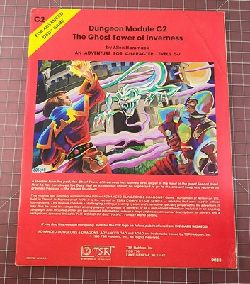 C2 The Ghost Tower of Inverness - Module TSR  1980 #9038 AD&D D&D