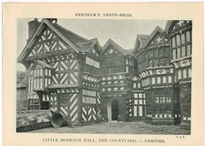 Little Moreton Hall The Courtyard Chester Antique Print Picture 1900 BPF#043
