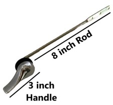 Chrome Trip Lever for Toilet 8-inch rod 