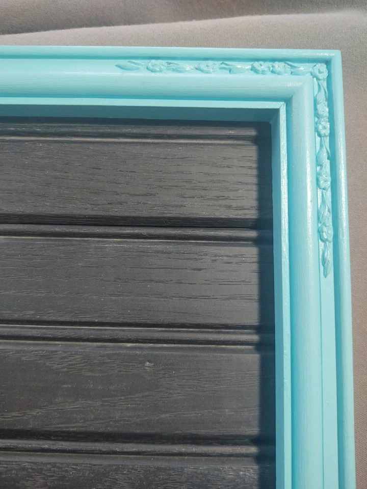 Handmade Chalkboard Teal Frame Wainscot Chalkboard Paint 17.5" x 21.5" - Image 3 of 4