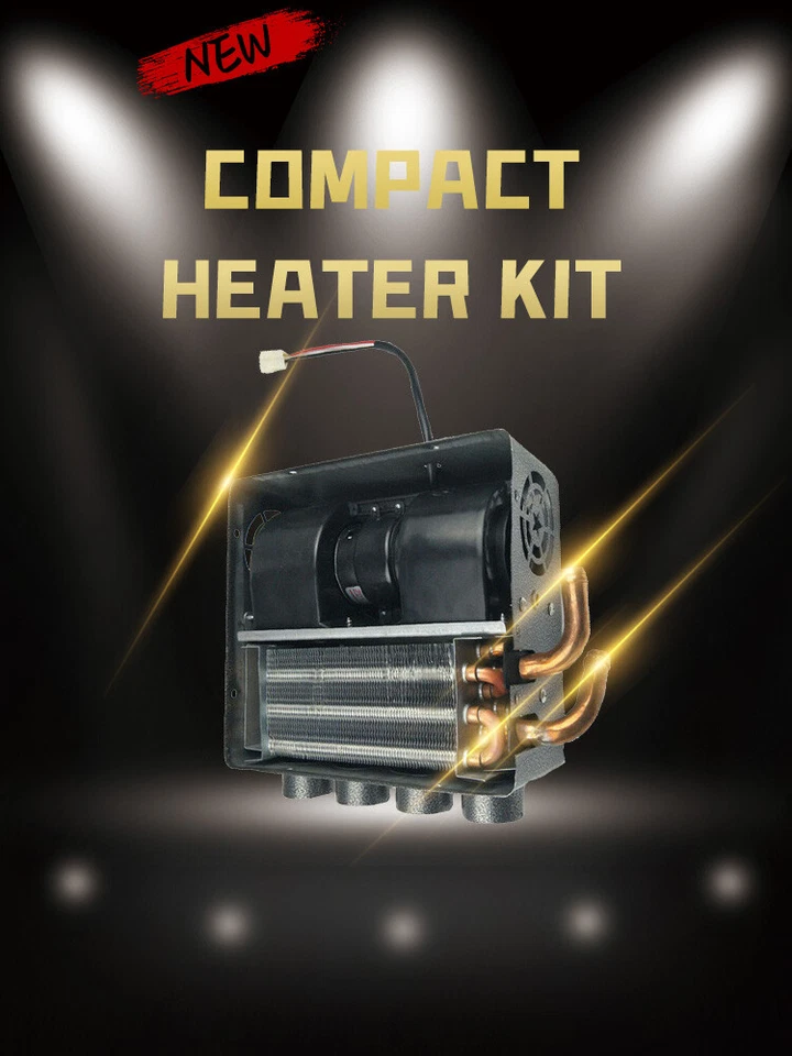 Kit de interruptor de velocidad de tubo de cobre calentador compacto universal 12V para auto camión debajo del tablero Foto 3 de 4