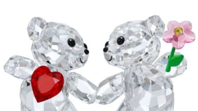 Swarovski Kris Bear Happy Together Figurine Designer Elke Huber