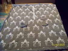 Nursing Blanket, Deerhead Design, Lt. Grey, 30x28"