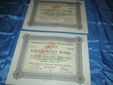 historische Aktien  1921 , Elektrizit&auml;tswerk  Schlesien  AG , Breslau / 47 + 48