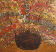 European impressionist oil painting still life with flowers