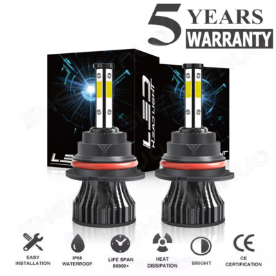 9007/HB5 LED Headlight Super Bright Bulbs HIGH/LOW Beam 6000K White Plug & Play