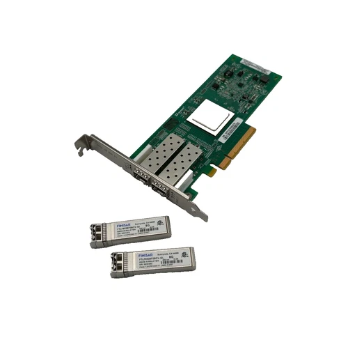 Dell QLogic QLE2562-DEL | 8Gb Dual Port SFP Adapter | Dell 0MFP5T | 2 x GBIC