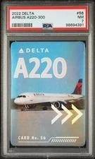 Delta Airlines Pilot Trading Cards #56 Airbus A200-300 Collectible PSA 7 PoP 2