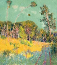 Dream-art Oil painting John Peter Russell - A Clearing in the Forest landscape