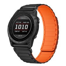 26mm Silicone Band Magnetic watchband Strap For Garmin Fenix 7X Pro/quatix 7X