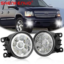 Pair Fog Lights Fit For 2007-2014 Chevy Tahoe Avalanche Suburban GMC With Bulbs