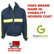 Used Hi-Visibility Reflective Coat Brand CARHARTT Cintas Redkap, Unifirst, G&K
