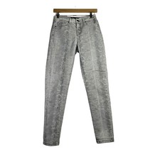 Zara Snakeskin High Rise Skinny Jeans size 4 Gray