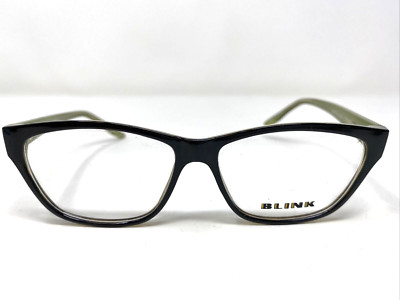 Blink 2050 C03 53-14-145 Black/Olive Plastic Full Rim Eyeglasses Frame U69