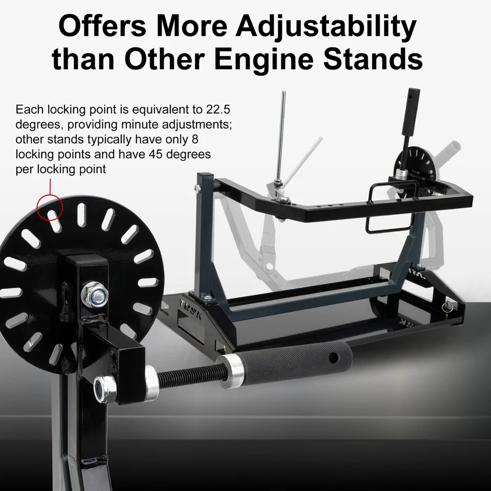 Tusk Motorcycle Engine Stand Single Cylinder 2/4-Stroke Small Engine Rotating Foto 2 de 4