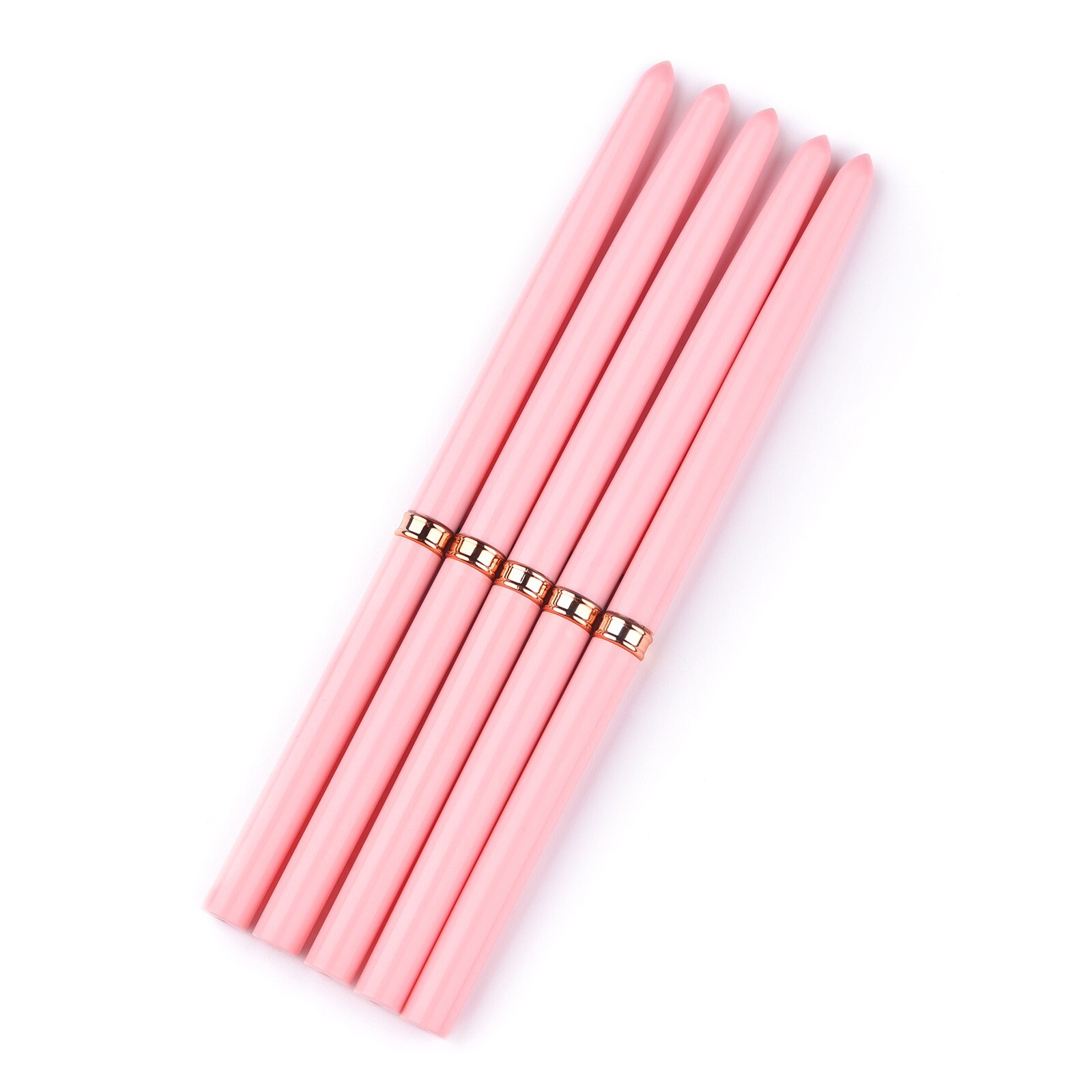 Ultra-Thin French Nail Art Liner 5Pcs Pink  7/9/12/15/25mm DIY Painting Brush