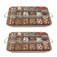 Brownie Pan with Dividers Brownie Pan Non Stick Brownie Pan with Removable Cu...