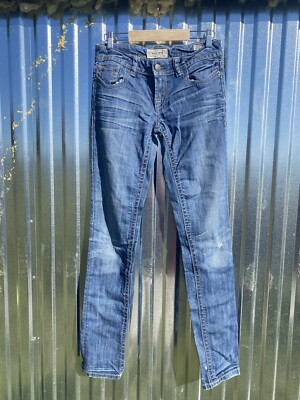 Mek Dnm Jeans Denim Ladies Size 27/34 Blue K24