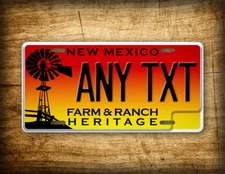Personalized New Mexico Farm & Ranch Heritage License Plate ANY TEXT 6x12 Custom