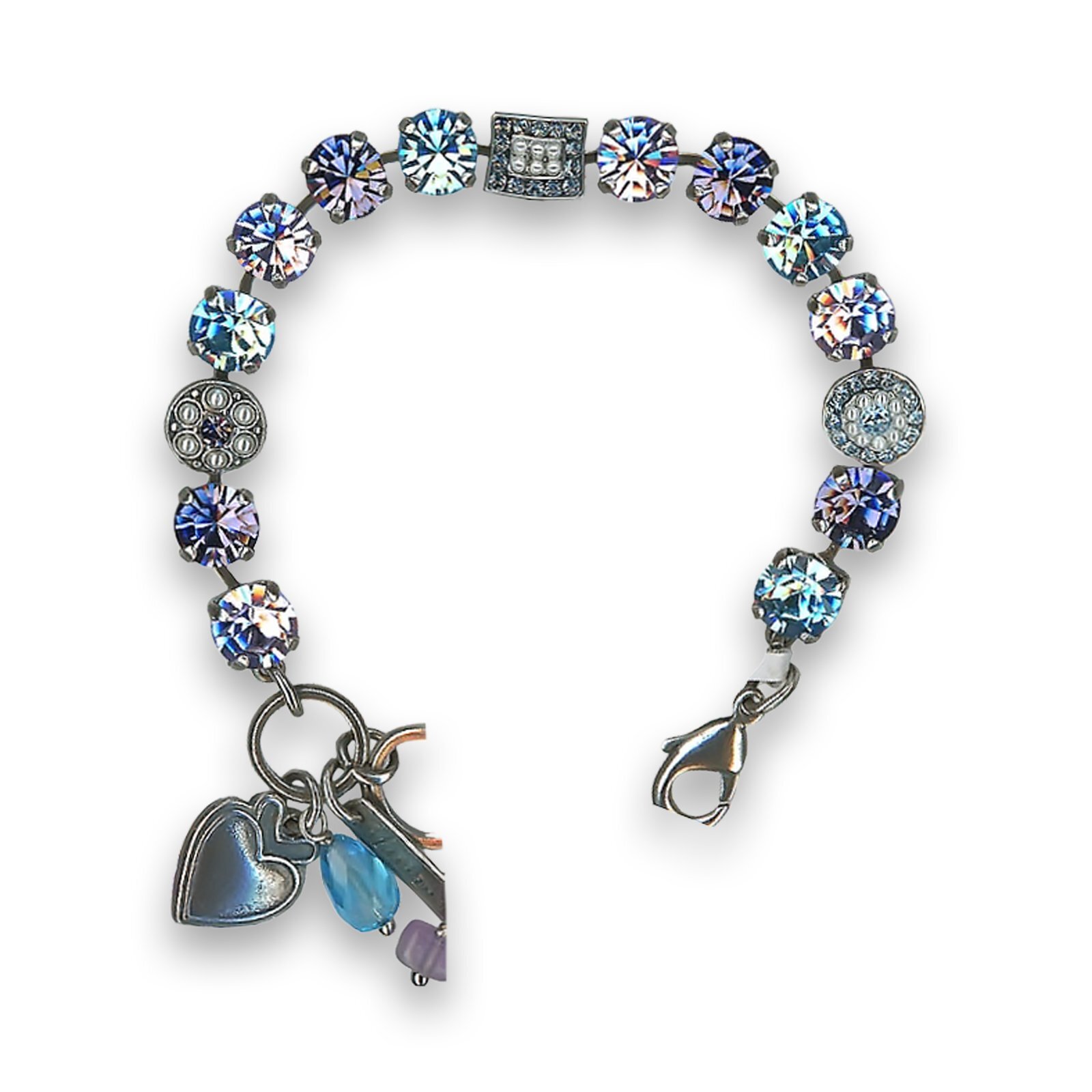 Bracelet by Mariana Charming Aquamarine and Violet Swarovski Crystals